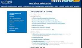 
							         Applications & Forms | Vacca Office of Student Services | Kent State ...								  
							    