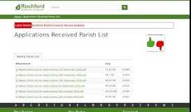 
							         Applications Received Parish List | Rochford District Council								  
							    