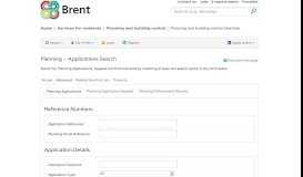 
							         Applications Search - Planning - Brent Council								  
							    