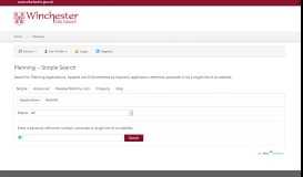 
							         Applications Search - Search Planning Applications - Winchester City ...								  
							    