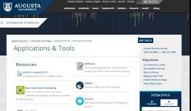 
							         Applications & Tools - Information Technology - Augusta University								  
							    
