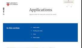 
							         Applications | University of London								  
							    
