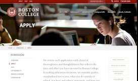 
							         Apply - Admission and Aid - Boston College								  
							    