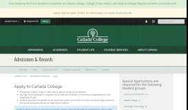 
							         Apply | Admissions & Records - Cañada College								  
							    