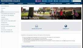 
							         Apply \ Admissions \ Westminster College								  
							    