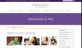 
							         Apply | Cal Lutheran - California Lutheran University								  
							    