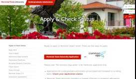 
							         Apply & Check Status – Undergraduate Admissions - Montclair State ...								  
							    