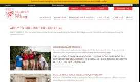 
							         Apply - Chestnut Hill College								  
							    
