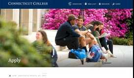 
							         Apply · Connecticut College								  
							    