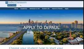 
							         Apply | DePaul University, Chicago								  
							    