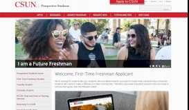 
							         Apply First-Time Freshman | California State University, Northridge								  
							    