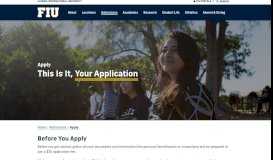 
							         Apply | Florida International University in Miami, FL								  
							    