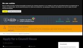 
							         Apply for a council house – City of Lincoln Council								  
							    