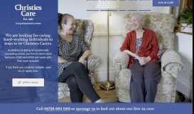 
							         Apply for a Live-in Care Job with Christies Care								  
							    