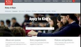 
							         Apply for a postgraduate course | King's College London								  
							    