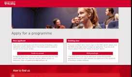 
							         Apply for a programme - RISIS portal - University of Reading								  
							    
