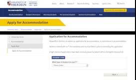 
							         Apply for Accommodation | Accommodation | The University of Aberdeen								  
							    