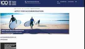 
							         Apply for Accommodation - Swansea University								  
							    