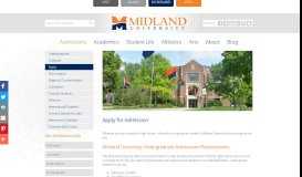 
							         Apply for Admission | Midland University - Fremont, Ne								  
							    