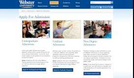 
							         Apply for Admission | Webster University | Webster University								  
							    