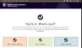 
							         Apply for admissions - Weber State University								  
							    