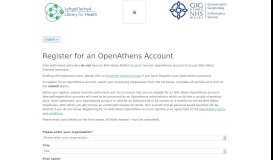 
							         Apply for an NHS Wales OpenAthens Account - OpenAthens Self ...								  
							    