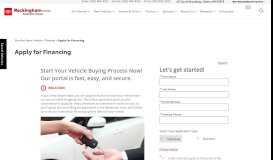 
							         Apply for Auto Financing | Finance Application | Rockingham Toyota								  
							    