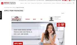 
							         Apply for Auto Financing in San Diego | Online Form | Mossy Toyota								  
							    