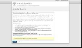 
							         Apply for Benefits, Social Security								  
							    