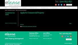 
							         Apply for Commercial Property - Release Property Management								  
							    