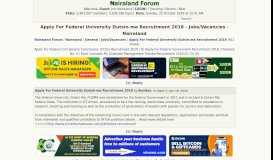 
							         Apply For Federal University Dutsin-ma Recruitment 2018 - Jobs ...								  
							    