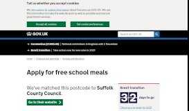 
							         Apply for free school meals - GOV.UK								  
							    