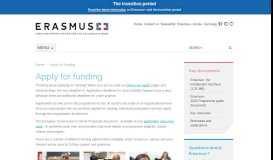 
							         Apply for funding | Erasmus+								  
							    