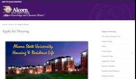 
							         Apply for Housing - Alcorn State University								  
							    