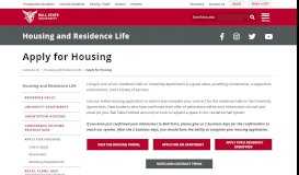 
							         Apply for Housing | Ball State University								  
							    
