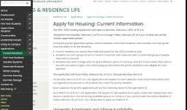 
							         Apply for Housing: Current Information ... - Eastern Michigan University								  
							    