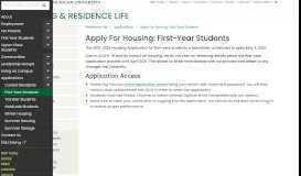 
							         Apply For Housing - Eastern Michigan University								  
							    
