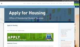 
							         Apply for Housing | Kean University World Class Education								  
							    