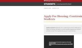 
							         Apply for Housing | Residential Life | Washington University in St. Louis								  
							    