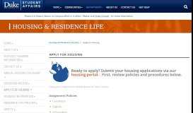 
							         Apply for Housing | Student Affairs								  
							    