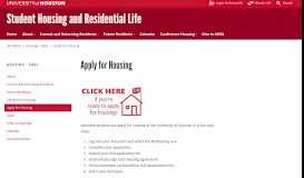 
							         Apply for Housing - University of Houston								  
							    