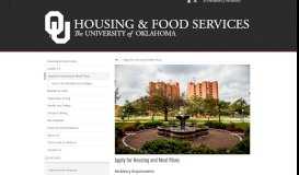 
							         Apply for Housing - University of Oklahoma								  
							    