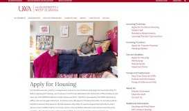 
							         Apply for Housing | University of West Alabama								  
							    