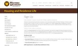 
							         Apply for housing - Western Michigan University								  
							    