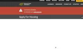 
							         Apply For Housing - Wichita State University								  
							    