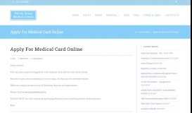 
							         Apply For Medical Card Online | Patrick Street Medical Centre								  
							    