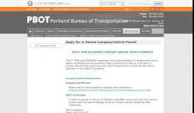 
							         Apply for or Renew Company/Vehicle Permit | The City of Portland ...								  
							    