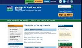 
							         Apply for planning consent - Argyll and Bute Council								  
							    