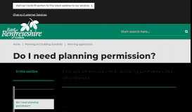 
							         Apply for planning permission - East Renfrewshire Council								  
							    
