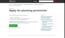 
							         Apply for planning permission | GOV.WALES								  
							    
